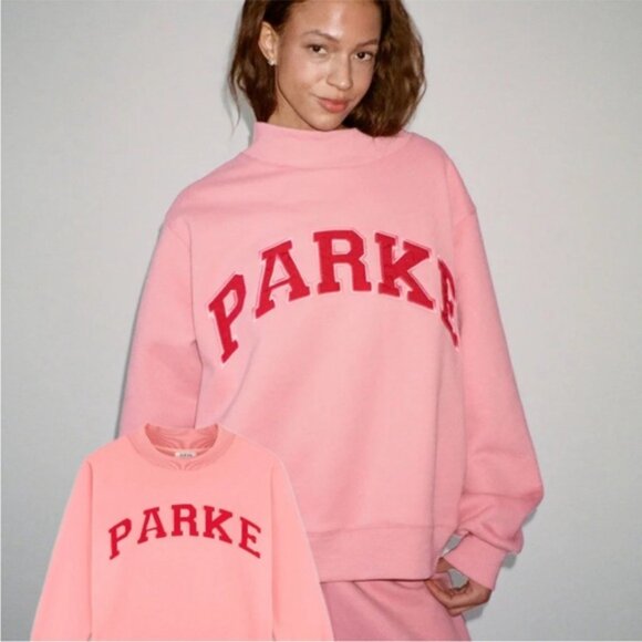 Parke Valentine's Day Mockneck Sweatshirt Pink Red XXL limited edition - Picture 7 of 7
